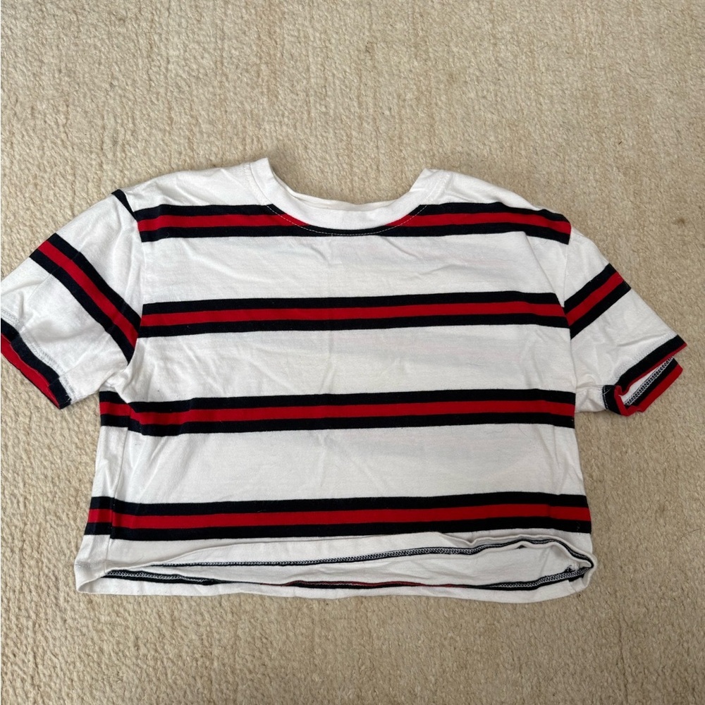Women’s Brandy Melville Cropped Striped Tee